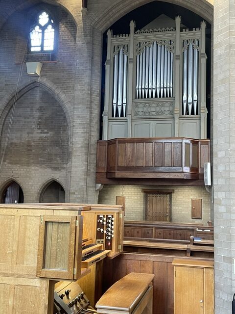 Close up details of the organ